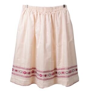 Pure DKNY Women's Boho Midi Skirt with Smocked Embellishments Sz Small 4/6